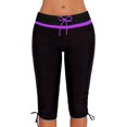 thumbnail image 3 of Womens Long Boardshort Swim Bottom High Waisted Tankini Swimwear Shorts, 3 of 5