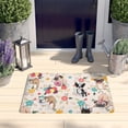 thumbnail image 2 of Dogs with Party Hats and Flowers Flannel Non Slip Door Rugs,Washable Door Mats Indoor,Decorative Door Mats,Dirt-Resistant and Absorbent Doormat for Entrance,Bedroom,Kitchen,Bathroom,23.5x16in(60x40cm), 2 of 5