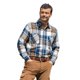 thumbnail image 2 of Atlas For Men - Camisa Autumn de Franela para Hombre (Azul, Marrón, Crudo), 2 of 4