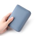 thumbnail image 4 of Cartera corta de piel de vaca de primera capa para mujer, bolso de mano de cuero genuino, cartera corta de piel de vaca para hombre, 4 of 6