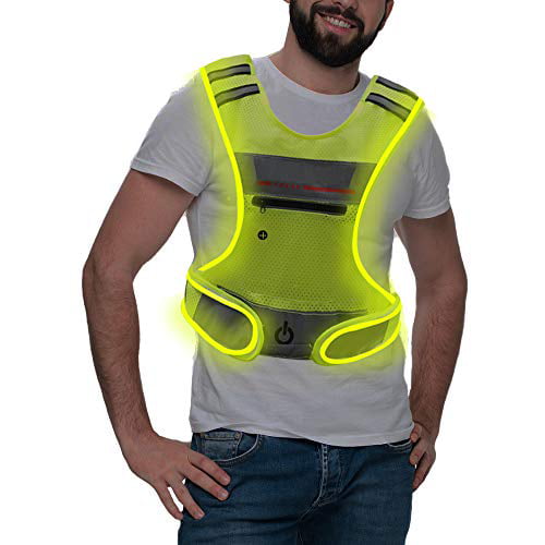 New hi viz reflective vest with led lights ideal for horseriding running cycling 