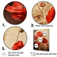 thumbnail image 3 of Designart "Solitude In Scarlet Poppies I" Poppies Wall Art Living Room, 3 of 7