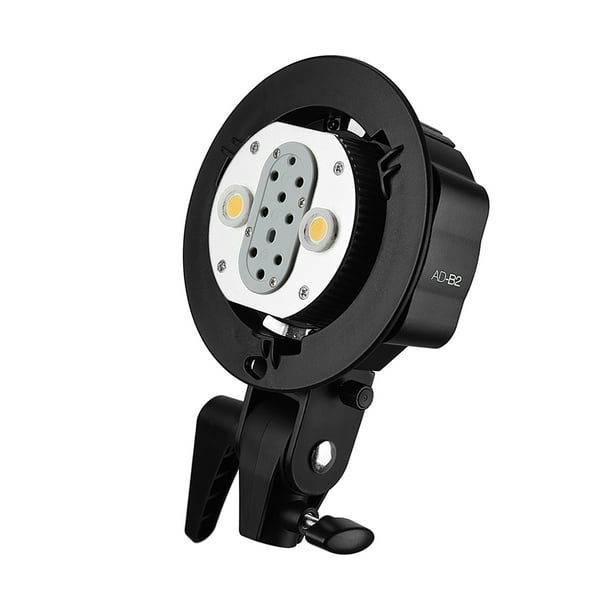 Cabeza de flash Irfora WITSTRO AD-B2 AD200 Cabezal de flash de doble potencia Bowens Mount Soporte de cabezal de luz de doble tubo para AD200 Flash Speedlite portátil Irfora Cabeza de flash