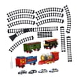 thumbnail image 3 of Juego de tren eléctrico, juego de trenes clásicos, juego de vías de tren con transmisión eléctrica con vagones, luz y sonido para regalos navideños y, 3 of 7