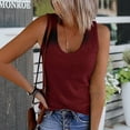 thumbnail image 3 of Tank Top for Women Summer Tops Beach Baggy Casual Sleeveless Tunic Top Shirt, 3 of 4