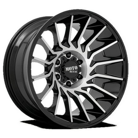 Moto Metal Aluminum Rim MO807 20X10in Gloss Black Machined Finish, MO80721085518N