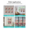 thumbnail image 6 of Window Privacy Film Pink Spring Floral Stained Glass Window Film Decorative Sun Block Window Cover White Vintage Flowers Pastoral Window Clings Static Adhesive Sticker for Bathroom 19.6"x39.3", 6 of 6