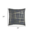 thumbnail image 2 of Gray Gold Contemporary Linework Throw Pillow, 2 of 5