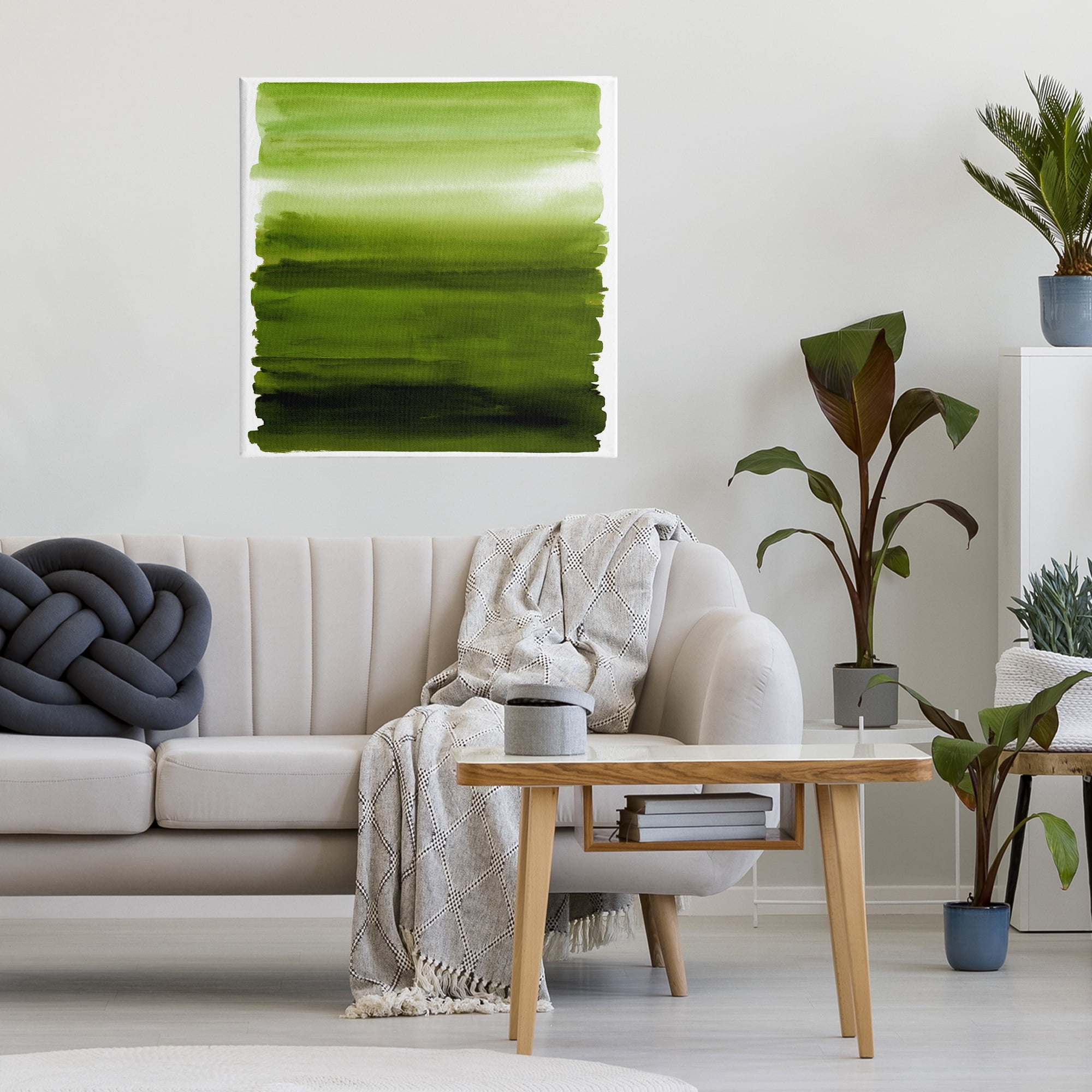Stupell Industries Earthy Green Ombre Canvas Wall Art, design by Allie Corbin