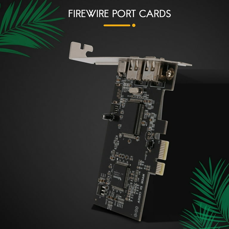 Carte d'extension Pcie X1 4 ports 1394a Firewire, PCI E (1x) vers IEEE 1394  externe