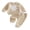 Beige, variant on Cenuakty Girl Winter Fall Outfit Letter Embroidered Sweatshirt Joggers