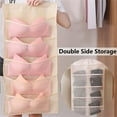 thumbnail image 2 of Closet Hanging Organizer with Metal Hanger and Mesh Pockets for Wardrobe Storage Space Saving Solution, 2 of 7