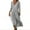 Gray, variant on Nmnitkp Summer Dresses for Women 2026 Fashion Dresses for Women Casual V-Nek 3/4 Sleeve Solid Mid-Calf Dress Navy,L