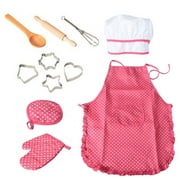Kitchen toys Kids Chef Set DIY Cooking Baking Suit Toys Set Pretend Clothes Apron Gloves children's kitchen Gift For girl toys