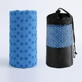 thumbnail image 3 of Yoga Towel Sweat Absorbent Non-Slip Mat Cover | Hot Yoga Mat Pavement Cloth | Fast Drying, Breathable Microfiber | PVC Grip | With Mesh Bag & Strap | 183x82cm, 3 of 6