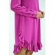thumbnail image 4 of Vestido con olan Roman Fashión /Juvenil, 1270 (Fiusha) fucsia G Roman Fashion V-ST-1270-FIUSHA, 4 of 6