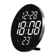 thumbnail image 1 of Reloj digital Despertador de para la decoración del dormitorio estar, Relojes eléctricos de pared con pantalla de fecha Negro Gloria Reloj de pared, 1 of 8