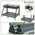 thumbnail image 6 of Miniyam Twin XL Over Queen Metal Bunk Bed with Guardrail and Ladders, Space-Saving Frame, White, 6 of 9