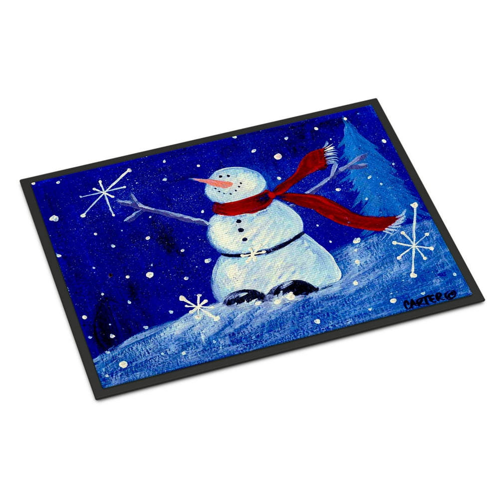 Happy Holidays Snowman Door Mat