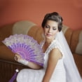 thumbnail image 5 of Unique Bargains Elegant Butterfly With Tassel Folding Fan 1PC Purple, 5 of 5
