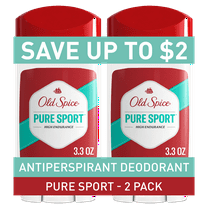 Old Spice High Endurance Antiperspirant Deodorant for Men, Stick, Pure Sport, 3.3 oz (2 Pack)