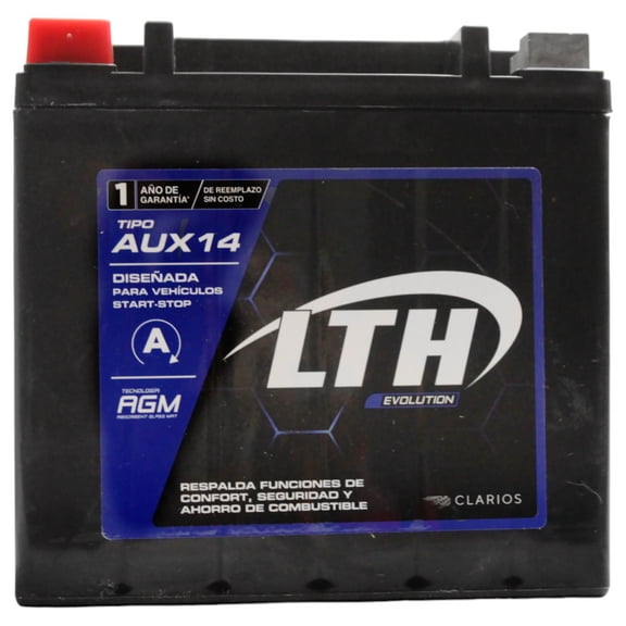 Auxiliar Agm Aux14 12V 200 A Tipo Moto Bci para Uso Automotriz