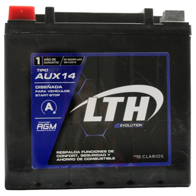 Auxiliar Agm Aux14 12V 200 A Tipo Moto Bci para Uso Automotriz