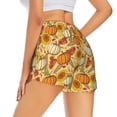 thumbnail image 4 of Picia Pumpkin And Sunflower Pattern Women's 2 in 1 Athletic Running Shorts High Waisted Workout Casual Gym Sweat Shorts with Comfy Liner Zipper Pockets-Large, 4 of 9