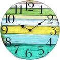 thumbnail image 1 of Wall Clock 14 Inch Silent Clock Non-Ticking Battery Operated Home Teal Turquoise Decor for Living Room, Kitchen Sweet Home, 1 of 5