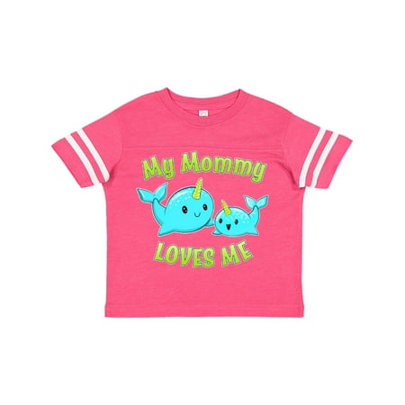 

Inktastic My Mommy loves me- cute narwhal Gift Toddler Boy or Toddler Girl T-Shirt