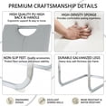 thumbnail image 6 of Sumdeal Modern Light Gray Pu Leather Dining Chair Set with Silver C-shaped Metal Legs,Set of 6, 6 of 8