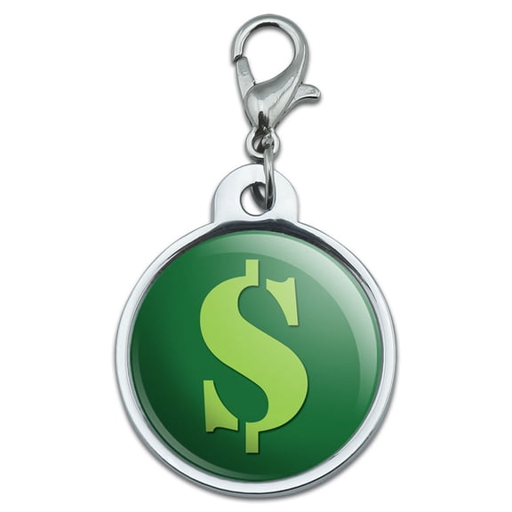 Dollar Sign Money Small Metal ID Pet Dog Tag