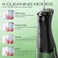 thumbnail image 3 of OasiSmile Water Flosser for Teeth, Cordless Water Picks Portable  Dental Floss 350ML Rechargeable Oral Irrigator for Home Travel Office, Black, 3 of 7