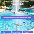 thumbnail image 6 of POOLHACKER Solar Pool Fountain with Color Changing LED, Dual Spray Cools Water Up to 15°F, Auto On/Off Timer & Remote for Above & Inground Pools, 6 of 6