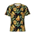 thumbnail image 4 of Vsdgher Sunflowers And Bird Print Men's Dry Fit Mesh Athletic Shirts Moisture Wicking Tennis T-Shirt Tops, 4 of 9