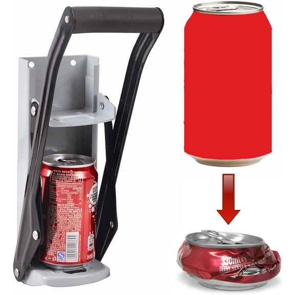 TeamSky 12/16oz Aluminum Can Crusher, Heavy Duty Metal Wall Mounted Soda Beer Smasher Eco-Friendly Recycling Tool