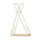 thumbnail image 2 of Estantería triangular de pared de madera para almacenamiento, estantería multiusos para colgar en la pared. Dorado, 2 of 9