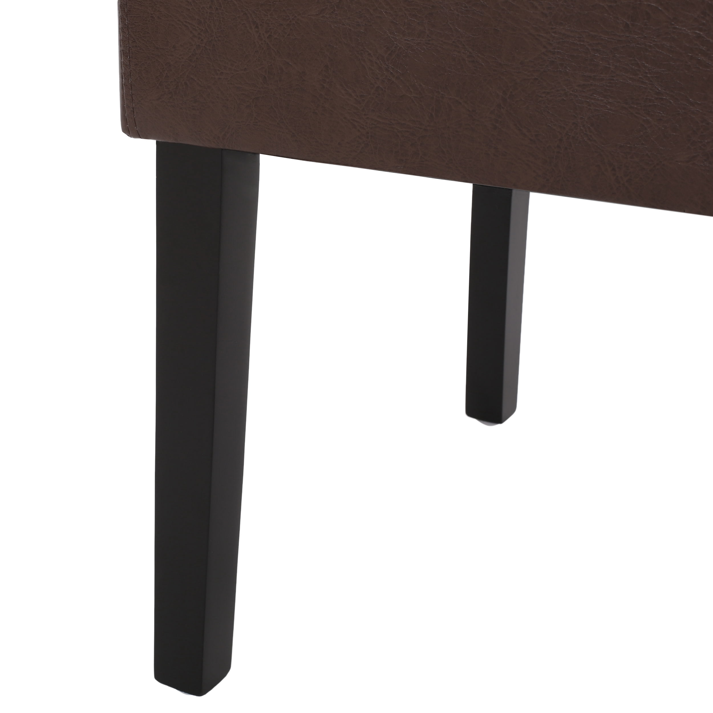 Noble House Monita Contemporary Faux Leather Dining Chairs, Set of 2, Dark Brown