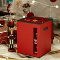 thumbnail image 3 of Christmas Nutcracker and Figurine Storage Box, Holds 9-16" Tall Nutcracker Ornaments, Foldable Holiday Decoration Organizer with Removable Dividers & View Window, 3 of 8