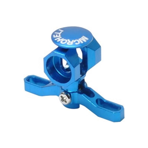 Microheli Precision CNC Aluminum Main Rotor Hub w/ Button (BLUE) - BLADE MCPXBL / BL2