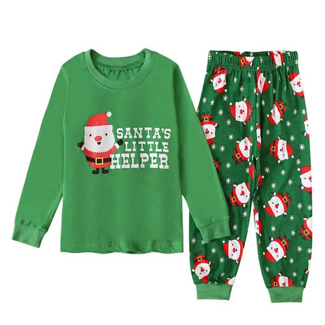 Conjunto de ropa navideña para niños y niñas, pijamas de manga larga para bebés y niñas, camisetas y pantalones, 2 uds., ropa de casa, trajes para dormir