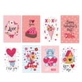 thumbnail image 2 of 8 Piezas Tarjetas del Día de San Valentín Corazones para Favores de Fiesta, Tarjetas de San Valentín para Miembros de la Familia de la , Estilo b, 2 of 8