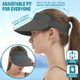 thumbnail image 6 of EINSKEY Wide Brim Visor for Women, Wrinkle Free Travel Sun Hat UV Protection Large Sun Caps (Dark Grey), 6 of 6