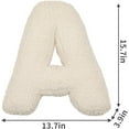 thumbnail image 6 of Letter Pillow English Letter Plush Pillows Cozy Lambswool Initial Throw Pillows Alphabets Letter Decorative Cushion Comforting Huggable Stuffed Cushion for Bedroom Sofa（15.7 * 13.8 * 3.9 in）, 6 of 9
