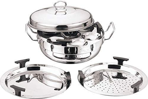 2idli,2Dhokla,1PatraPlate Induction Steamer Cooker Kadai For Kitchen Essentials 