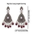 thumbnail image 2 of Efulgenz Indian Oxidized Jewellery Boho Vintage Tribal Crystal Tear Drop Dangle Statement Earrings for Women, 2 of 5