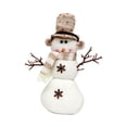 thumbnail image 3 of Muñeco de nieve navideño, decoración navideña, linda figura navideña suave, decoración navideña para mesa, estante, ventana, tienda, 3 of 10