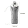 thumbnail image 3 of Termos para agua plegable 600ml anticaída viaje camping ciclismo gris, 3 of 3