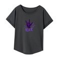 thumbnail image 3 of Camiseta para Mujer Verano Regular Fit Casual Manga Corta Top para Caminar Vacaciones S, 3 of 7