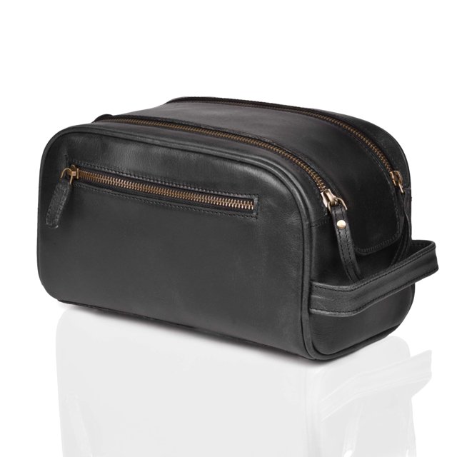 Funda de viaje LEATHER VILLAGE Premium Leather Black